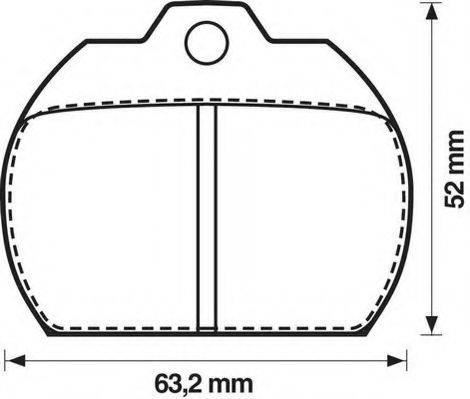 Комплект тормозных колодок, дисковый тормоз JURID 571807J