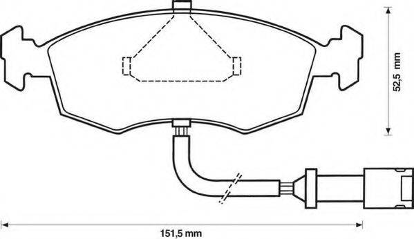 Комплект тормозных колодок, дисковый тормоз JURID 571849J