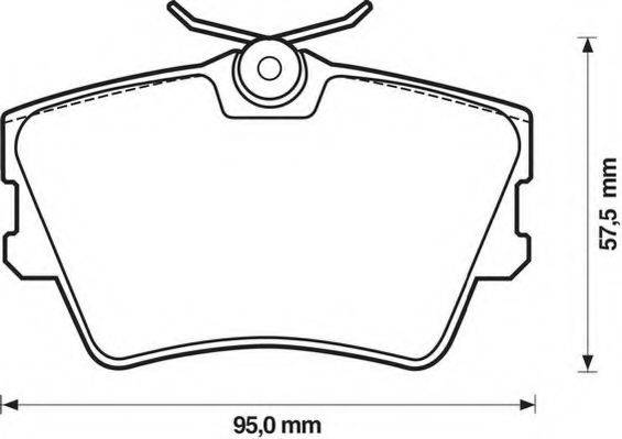 Комплект тормозных колодок, дисковый тормоз JURID 571875J