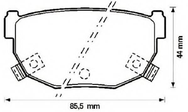 Комплект тормозных колодок, дисковый тормоз JURID 572132J
