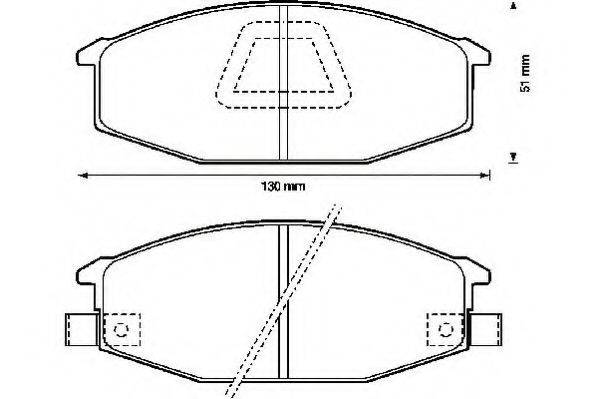 Комплект тормозных колодок, дисковый тормоз JURID 572314J