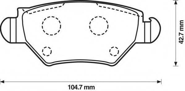 JURID 573010J Комплект тормозных колодок, дисковый тормоз