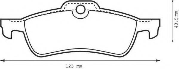 Комплект тормозных колодок, дисковый тормоз JURID 573056J