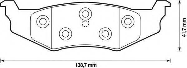 Комплект тормозных колодок, дисковый тормоз JURID 573069J