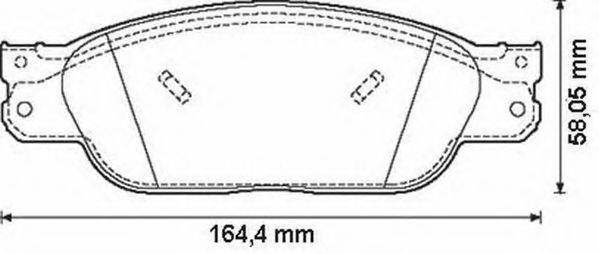 Комплект тормозных колодок, дисковый тормоз JURID 573023JC