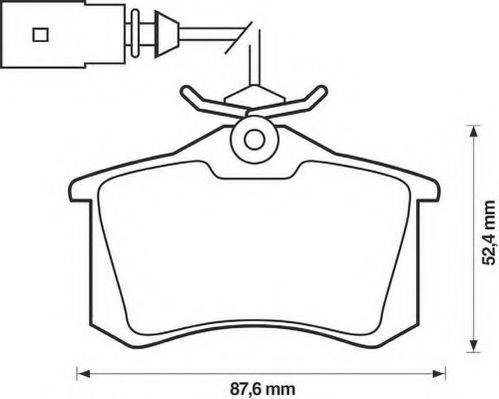 Комплект тормозных колодок, дисковый тормоз JURID 573065JC