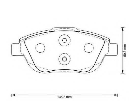Комплект тормозных колодок, дисковый тормоз JURID 573264JC