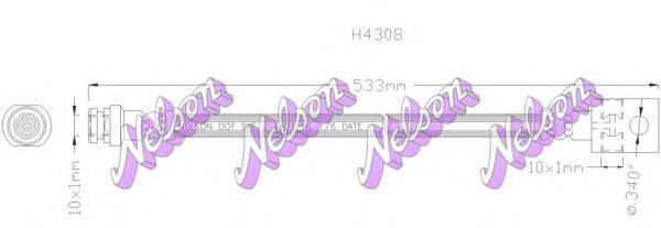 Тормозной шланг BROVEX-NELSON H4308