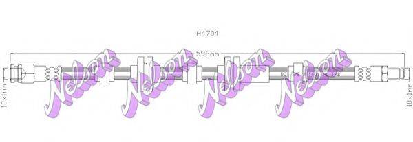 BROVEX-NELSON H4704 Тормозной шланг