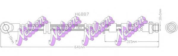 BROVEX-NELSON H6887 Тормозной шланг