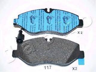 JAPKO 50117 Комплект тормозных колодок, дисковый тормоз