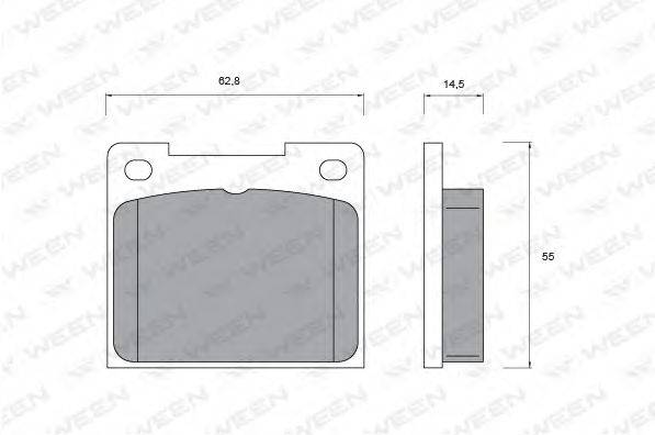 Комплект тормозных колодок, дисковый тормоз WEEN 151-1078