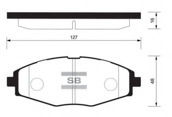 Комплект тормозных колодок, дисковый тормоз FI.BA FBP1086