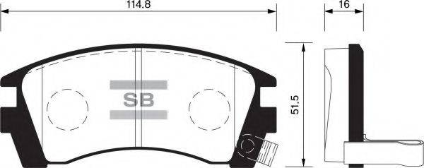 Комплект тормозных колодок, дисковый тормоз FI.BA FBP1488