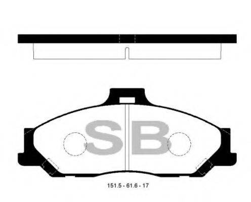 Комплект тормозных колодок, дисковый тормоз FI.BA FBP1628