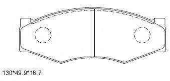 Комплект тормозных колодок, дисковый тормоз ASIMCO KD1748