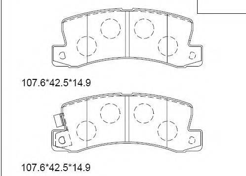 ASIMCO KD2732 Комплект тормозных колодок, дисковый тормоз