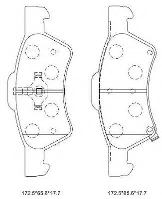Комплект тормозных колодок, дисковый тормоз ASIMCO KD6747