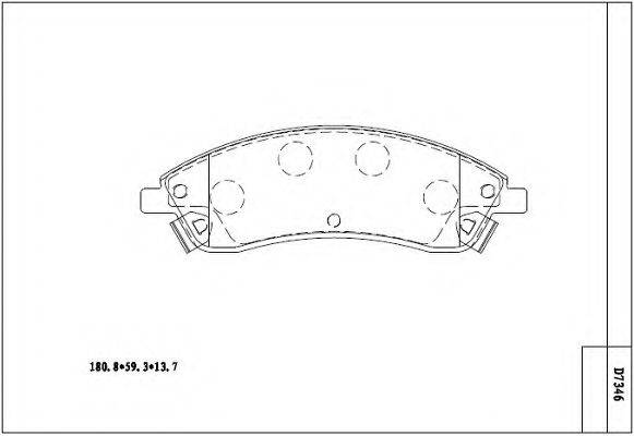 ASIMCO KD7346 Комплект тормозных колодок, дисковый тормоз