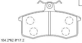 Комплект тормозных колодок, дисковый тормоз ASIMCO KD8701
