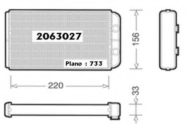 ORDONEZ 2063027 Теплообменник, отопление салона