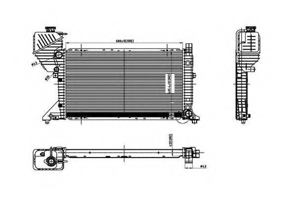 Радиатор, охлаждение двигателя ORDONEZ 2066029