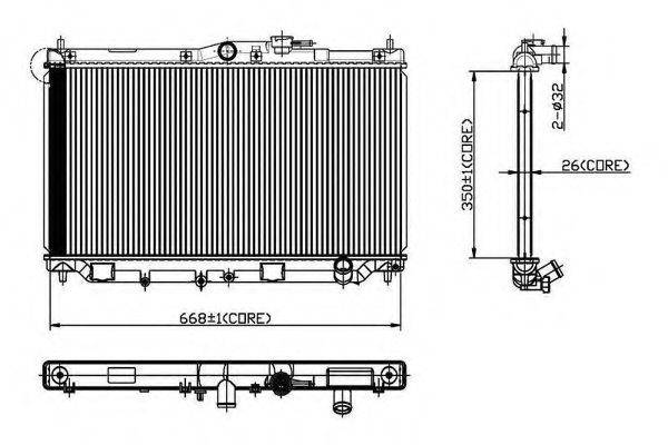 Радиатор, охлаждение двигателя ORDONEZ 2066050