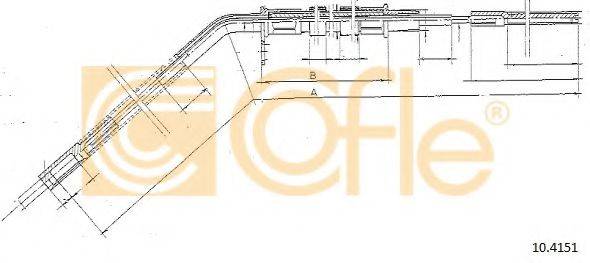 COFLE 104151 Трос, стояночная тормозная система