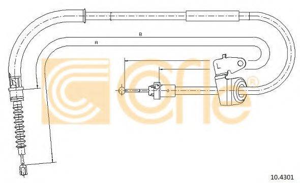 Трос, стояночная тормозная система COFLE 10.4301