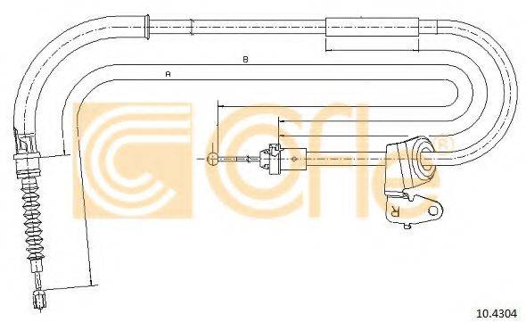 Трос, стояночная тормозная система COFLE 10.4304