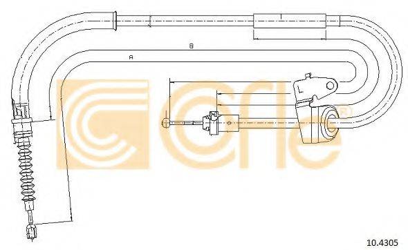 Трос, стояночная тормозная система COFLE 10.4305