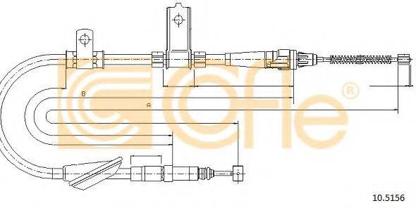 COFLE 105156 Трос, стояночная тормозная система