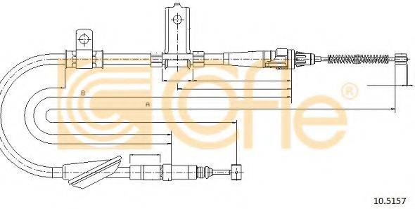 COFLE 105157 Трос, стояночная тормозная система