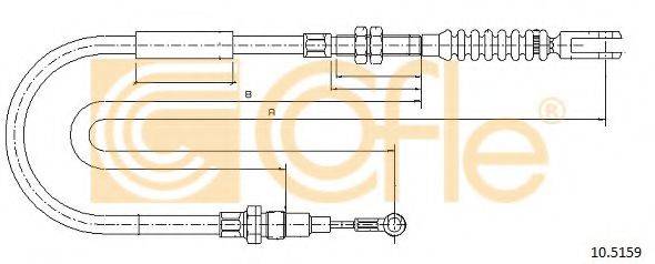 COFLE 105159 Трос, стояночная тормозная система