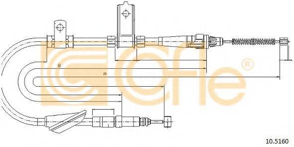 COFLE 105160 Трос, стояночная тормозная система