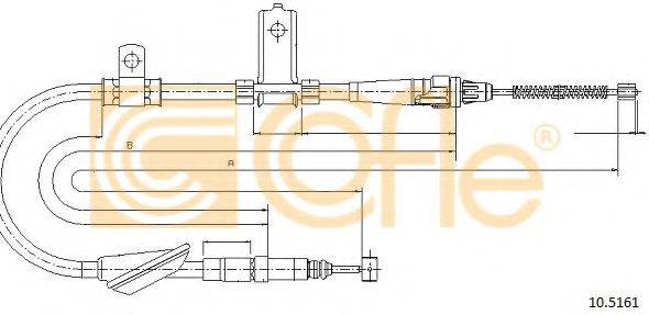 COFLE 105161 Трос, стояночная тормозная система