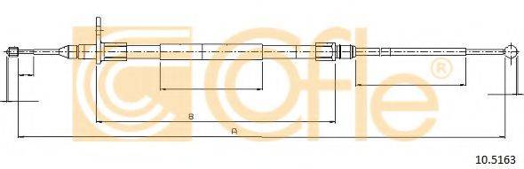 Трос, стояночная тормозная система COFLE 10.5163