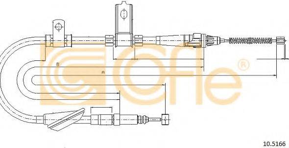 COFLE 105166 Трос, стояночная тормозная система