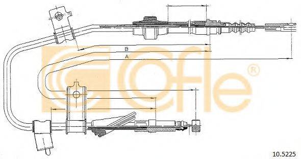 COFLE 105225 Трос, стояночная тормозная система