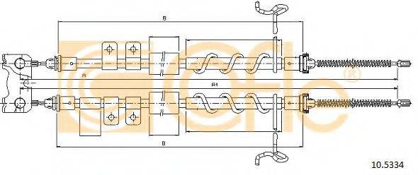 Трос, стояночная тормозная система COFLE 10.5334