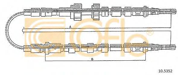 COFLE 105352 Трос, стояночная тормозная система