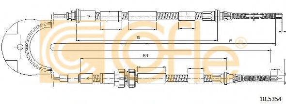 Трос, стояночная тормозная система COFLE 10.5354