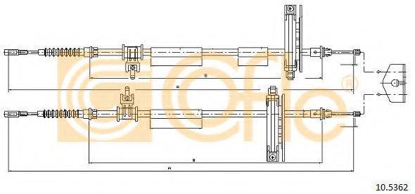 Трос, стояночная тормозная система COFLE 10.5362