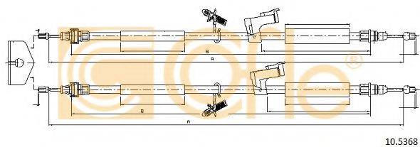 Трос, стояночная тормозная система COFLE 10.5368