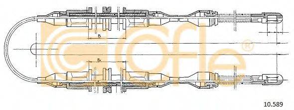 COFLE 10589 Трос, стояночная тормозная система