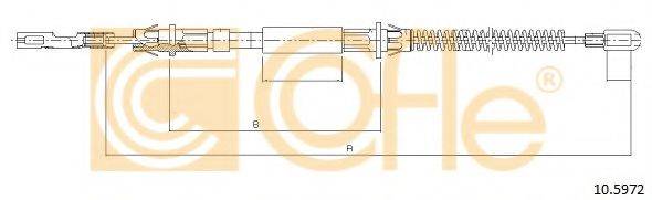 Трос, стояночная тормозная система COFLE 10.5972