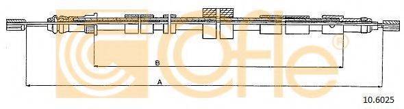 Трос, стояночная тормозная система COFLE 10.6025