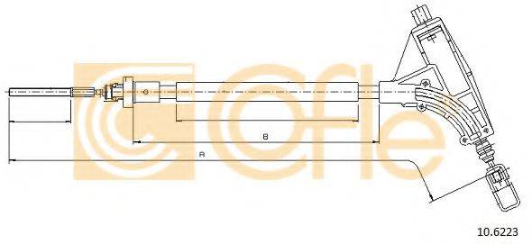 COFLE 106223 Трос, стояночная тормозная система