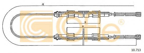 Трос, стояночная тормозная система COFLE 10.713