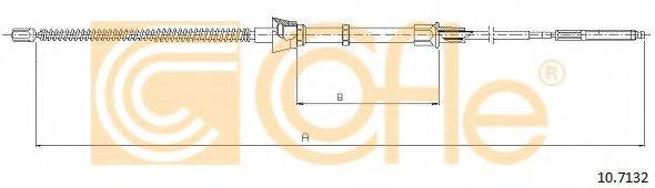 Трос, стояночная тормозная система COFLE 10.7132
